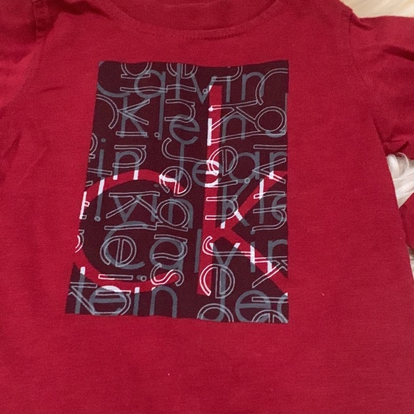 Calvin Klein Long-Sleeve Maroon T-Shirt in size 18M - Picture 2 of 4